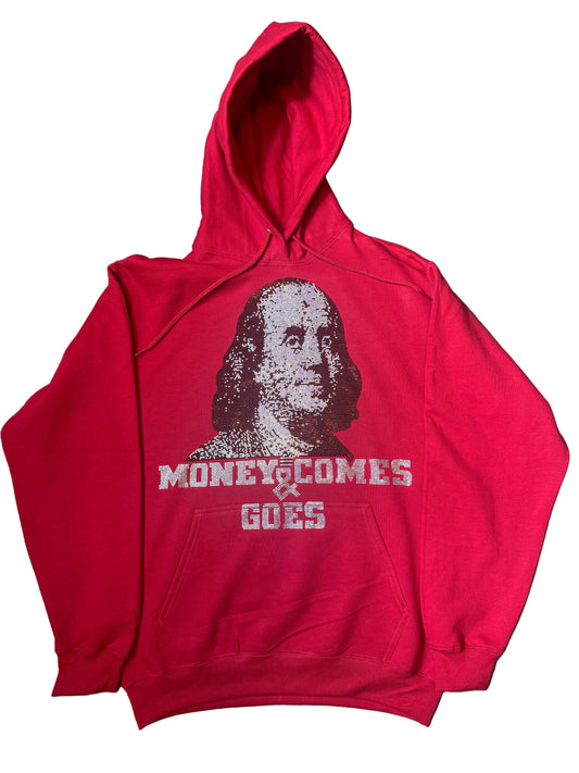 MONEY COMES N GOES RHINESTONE HOODIE