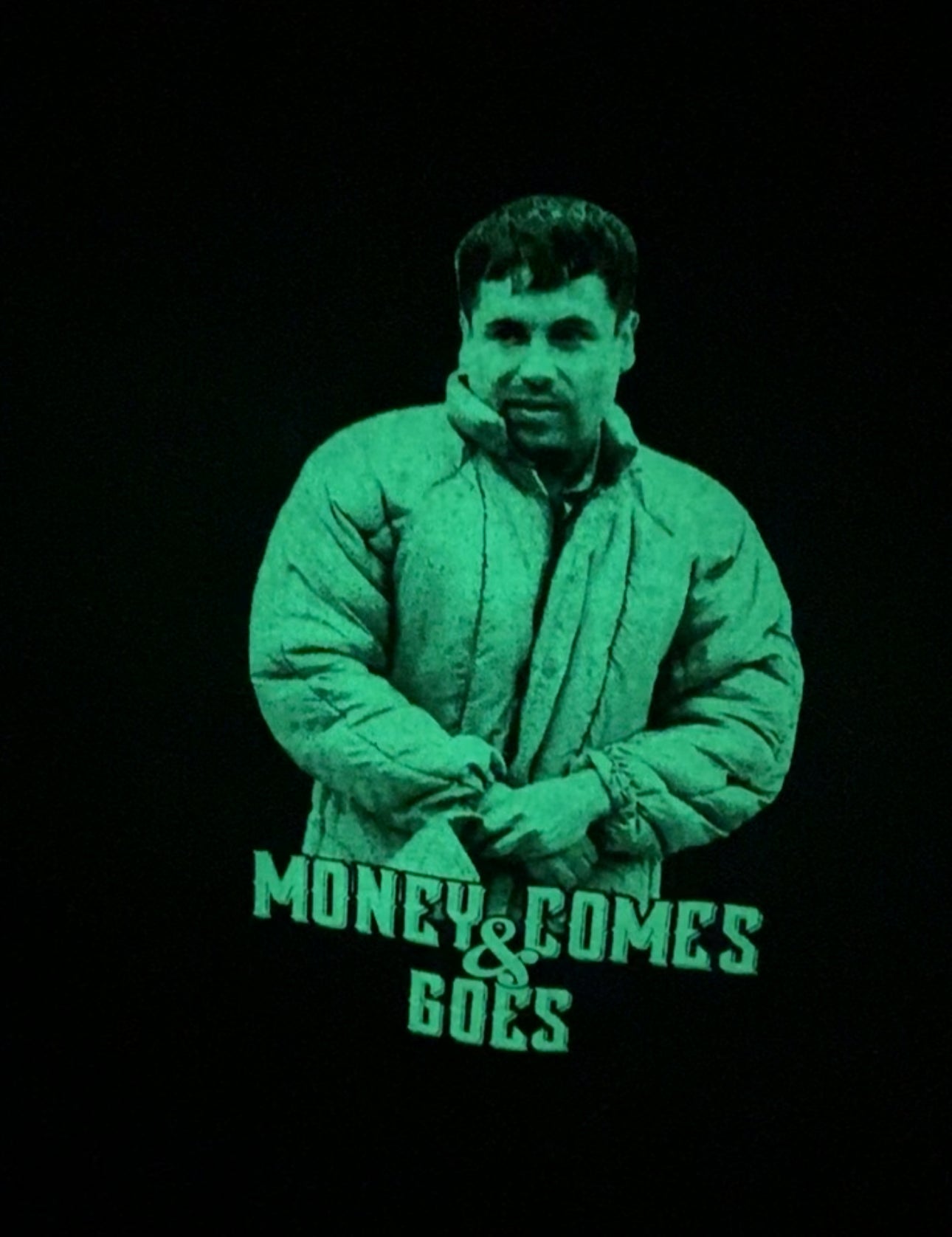 Black“Money Comes & Goes” Glow In The Dark! T-Shirt