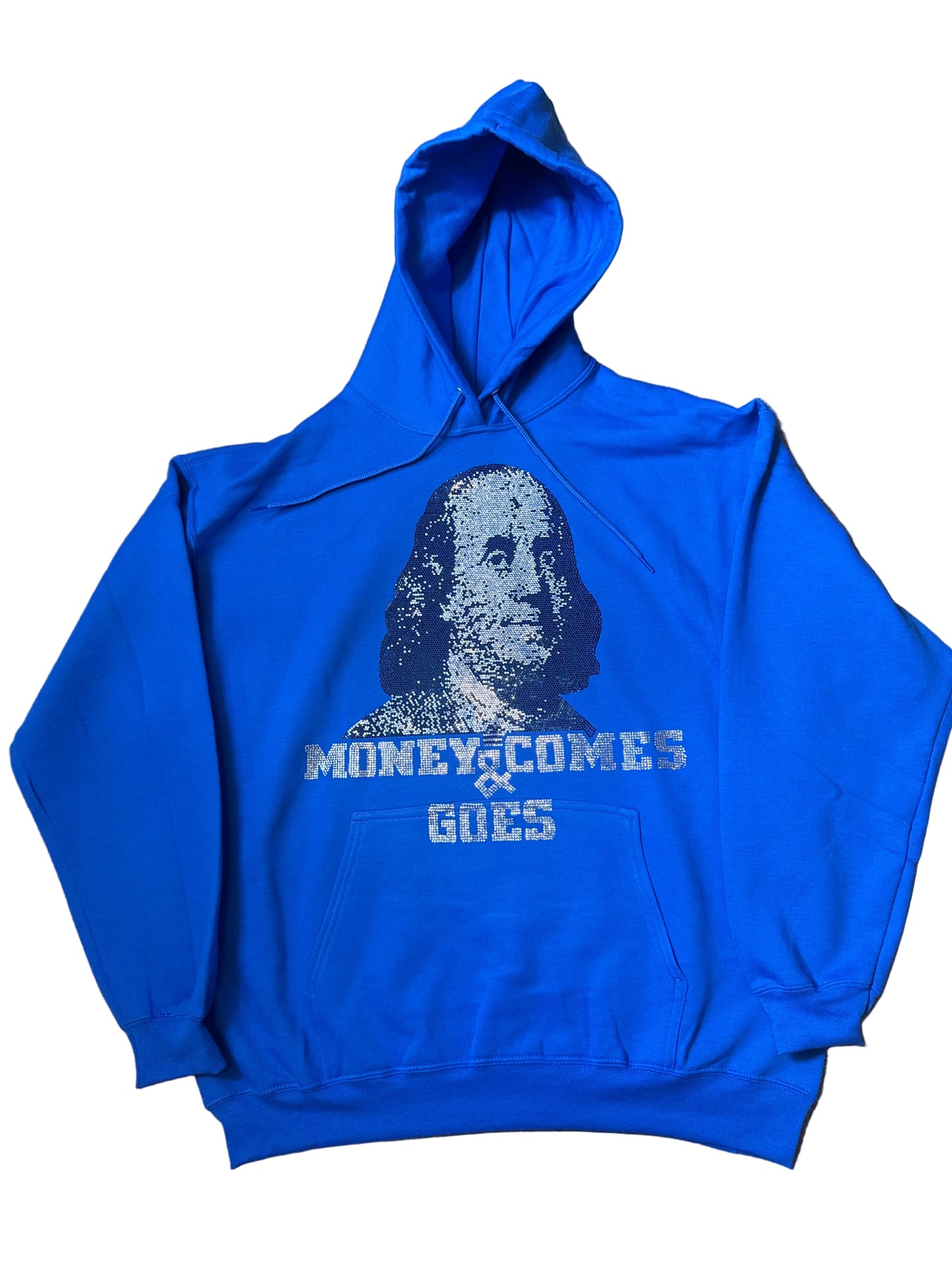 MONEY COMES N GOES RHINESTONE HOODIE