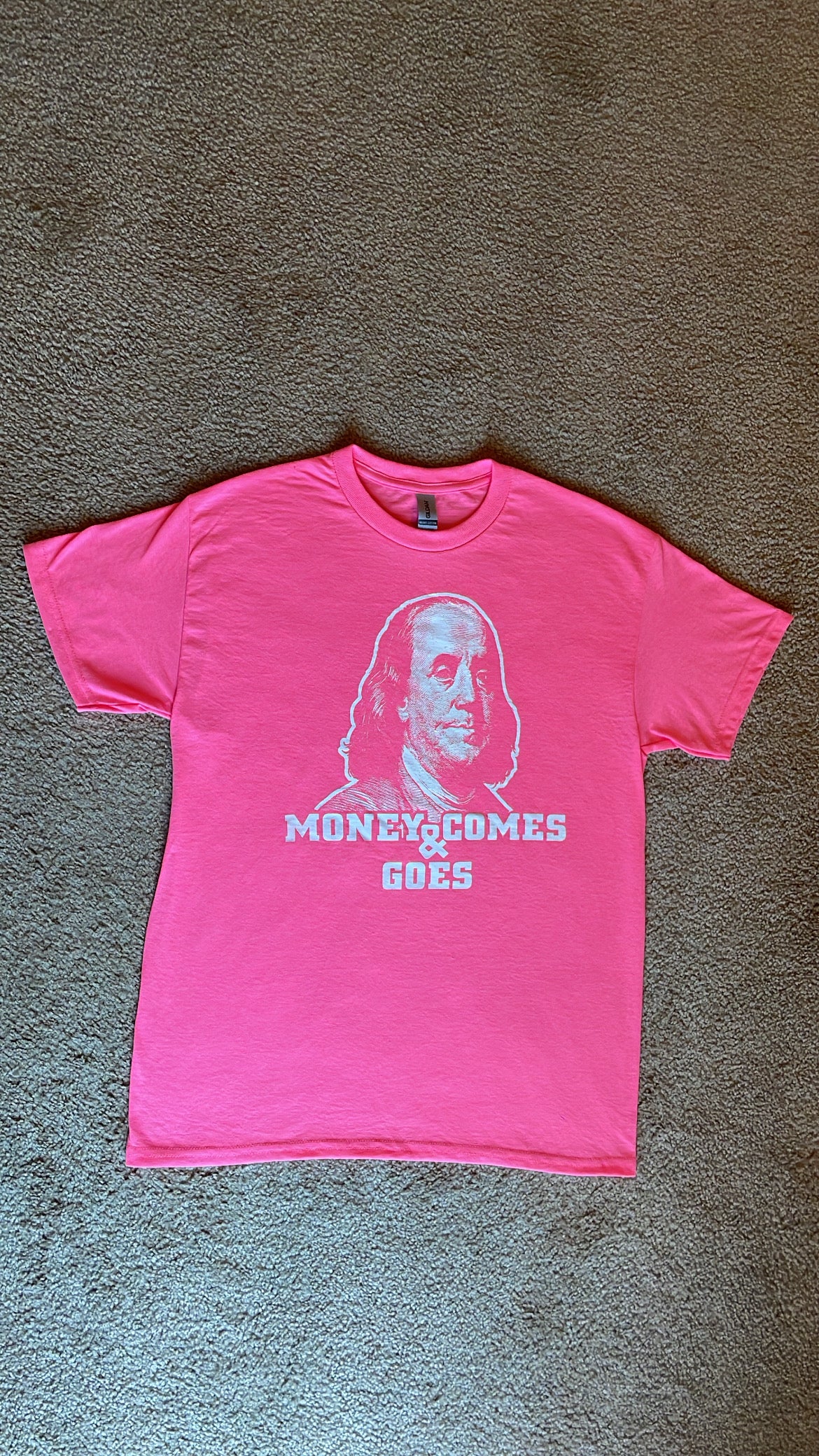 Light Pink “Money Comes & Goes” Glow In The Dark! T-Shirt