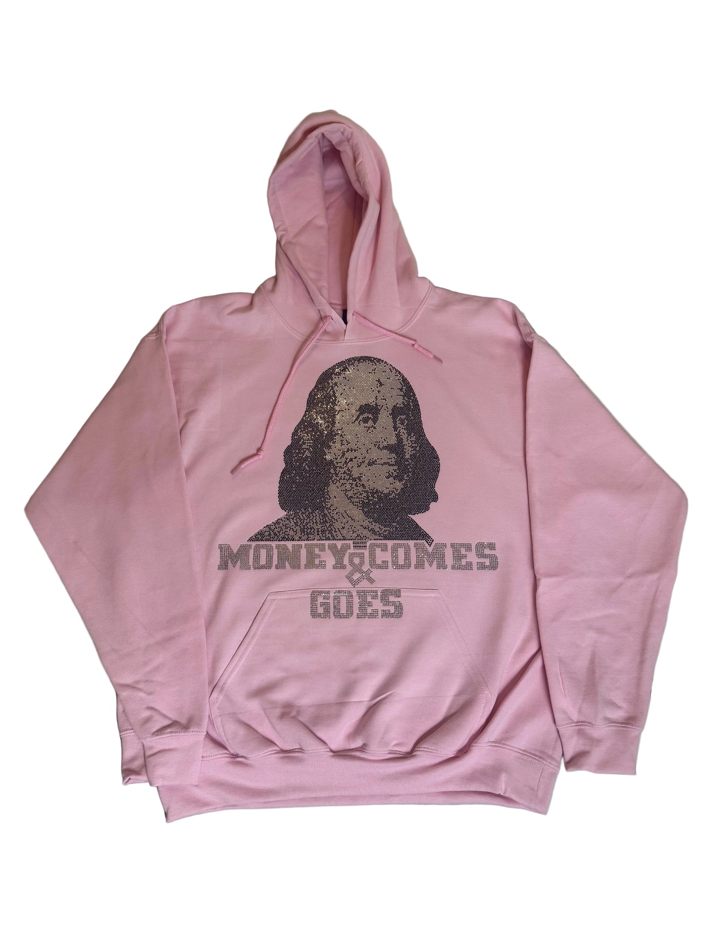 MONEY COMES N GOES RHINESTONE HOODIE