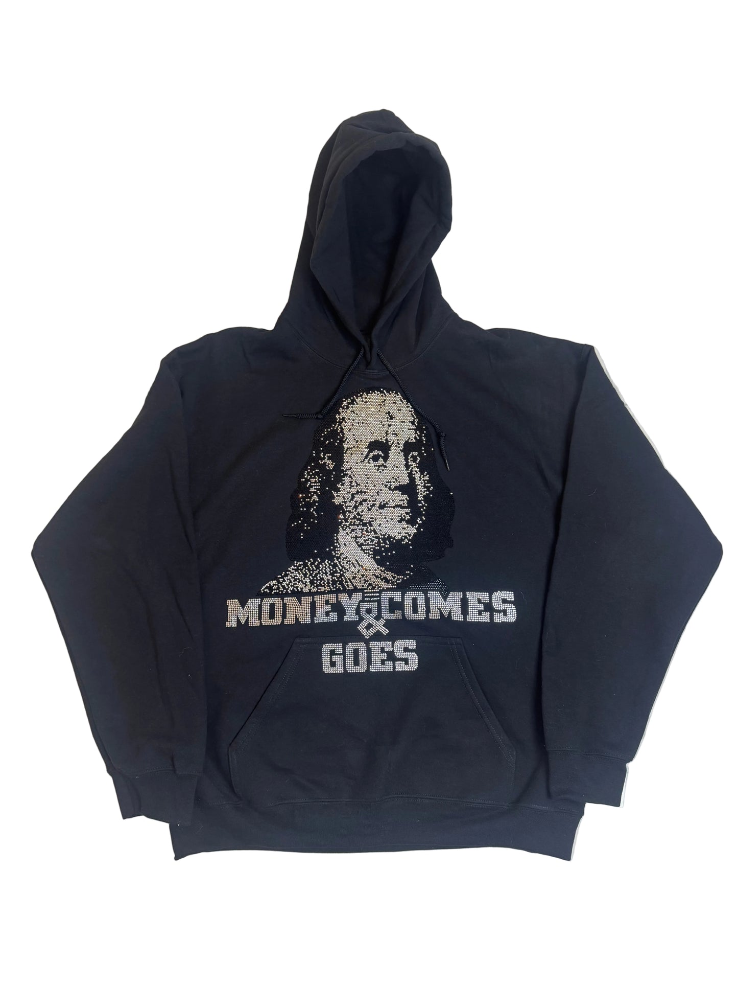 MONEY COMES N GOES RHINESTONE HOODIE