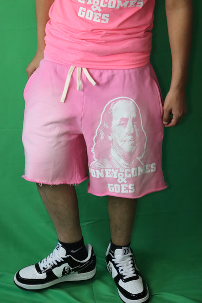 Pink Shorts Glow In The Dark “MoenyComes&Goes”